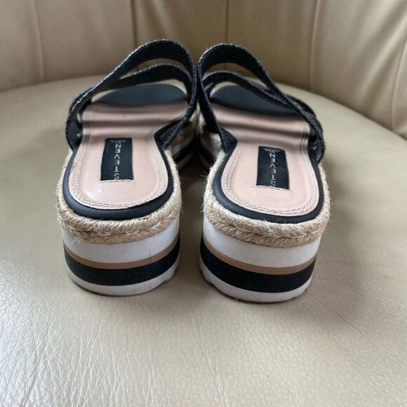 Chunky Wedge Steven by Steve Madden Braided Weave Sandal Slides Platform Shoes - Picture 5 of 8